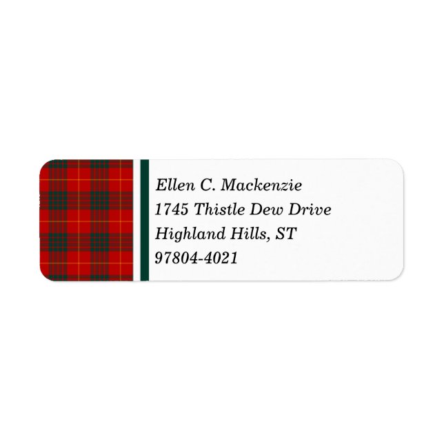 Cameron Clan Bright Red Scottish Tartan (Front)