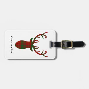 Cameron Clan Family Tartan "Antlers" Tag