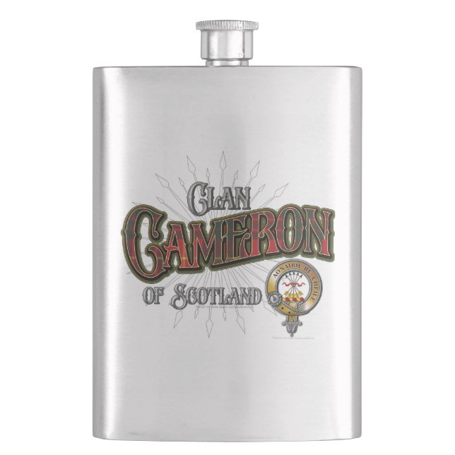 Cameron Clan Hip Flask (Front)