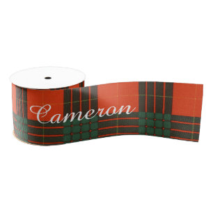 Cameron clan Plaid Scottish tartan Grosgrain Ribbon