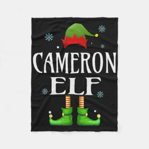 Cameron Elf Xmas Funny Men's Family Matching Chris Fleece Blanket