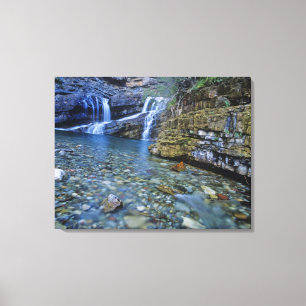 Cameron Falls in Waterton Lakes National Park in 2 Canvas Print