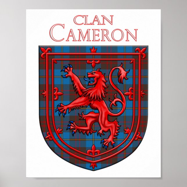 Cameron Hunting Tartan Scottish Plaid Poster (Front)