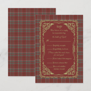 Cameron Lochiel Weathered Tartan Response Card