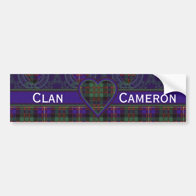 Cameron of Erracht Scottish tartan Bumper Sticker (Front)