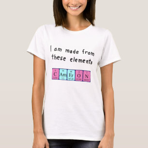 Cameron periodic table name shirt