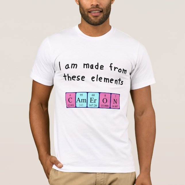 Cameron periodic table name shirt (Front)