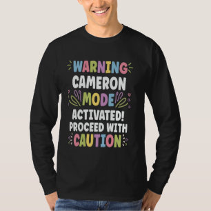 CAMERON Personalised Name Funny Cute Custom CAMERO T-Shirt