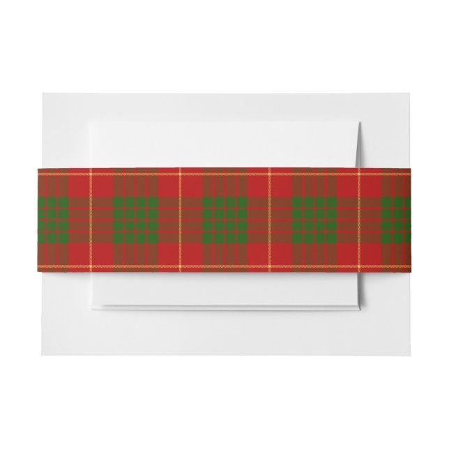 Cameron Scottish Tartan Belly Band Invitation Belly Band (Front Example)