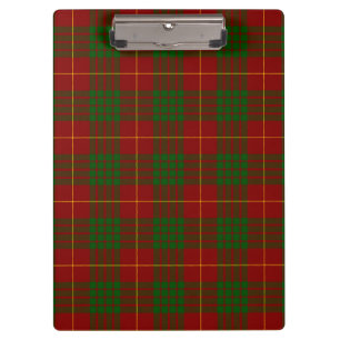 Cameron tartan red green plaid clipboard