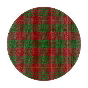 Cameron tartan red green plaid cutting board