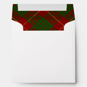 Cameron tartan red green plaid envelopes