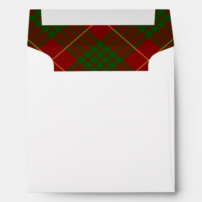 Cameron tartan red green plaid envelopes (Back (Bottom))