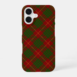 Cameron tartan red green plaid iPhone 16 case