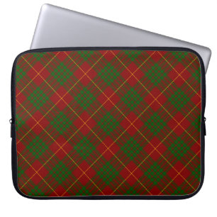 Cameron tartan red green plaid laptop sleeve