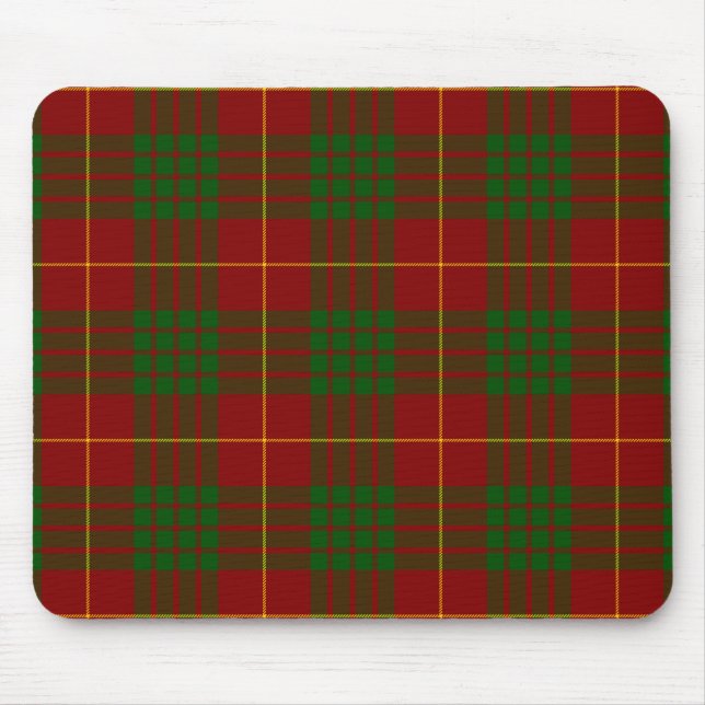 Cameron tartan red green plaid mouse mat (Front)