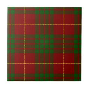 Cameron tartan red green plaid tile