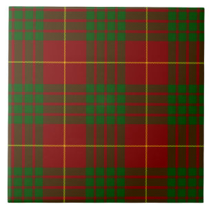 Cameron tartan red green plaid tile