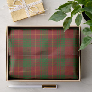 Cameron tartan red green plaid tissue paper