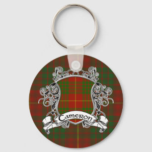 Cameron Tartan Shield Key Ring