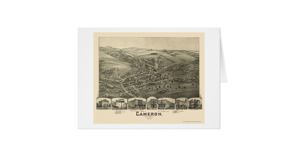 Cameron, WV Panoramic Map 1899 Zazzle