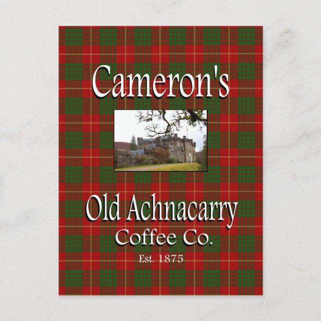 Cameron's Old Achnacarry Coffee Co. Postcard (Front)