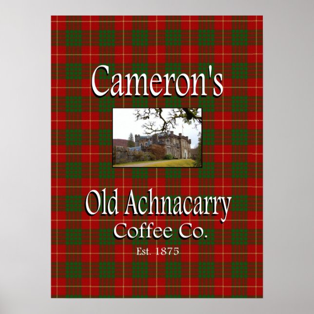 Cameron's Old Achnacarry Coffee Co. Poster (Front)