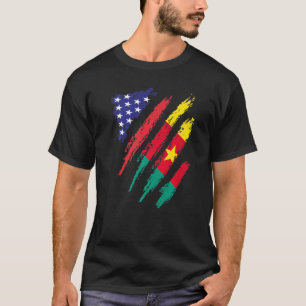 Cameroon American Grown Flag USA Patriot Heritage T-Shirt