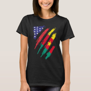 Cameroon American Grown Flag USA Patriot Heritage T-Shirt