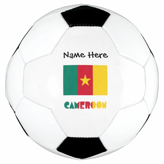 Cameroon and Cameroonian Flag Personalised  Football (Front)