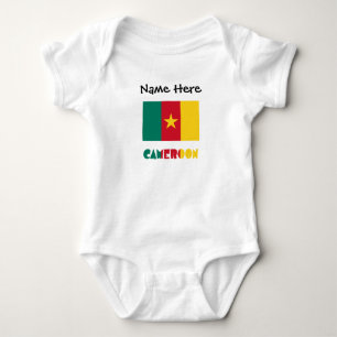 Cameroon and Cameroonian Flag with Your Name Baby Bodysuit