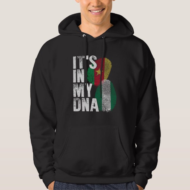 Cameroon And Nigerian Mix DNA Heritage Flag Hoodie (Front)