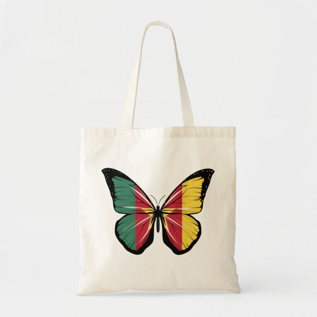Cameroon Butterfly Flag Tote Bag (Front)