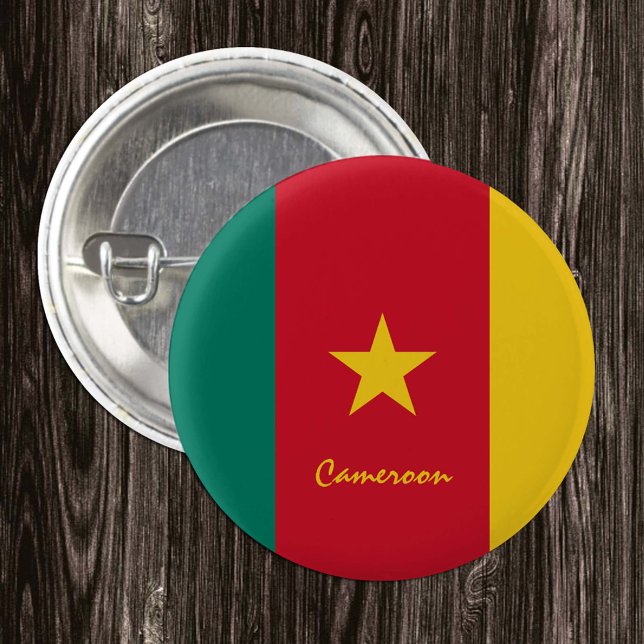Cameroon button, patriotic Cameroon Flag fashion 3 Cm Round Badge (Creator Uploaded)