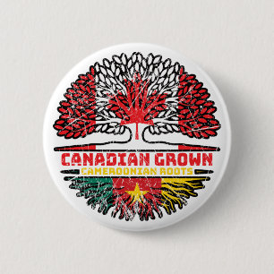Cameroon Cameroonian Canadian Canada Tree Roots 6 Cm Round Badge