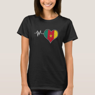 Cameroon Cameroonian Flag Proud Heart Love Flag Me T-Shirt
