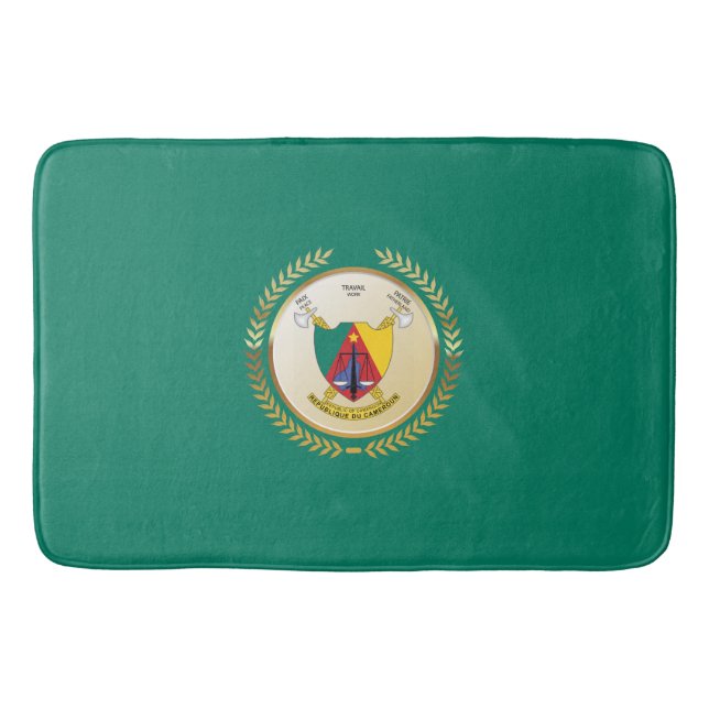 Cameroon Coat of Arms Bath Mat (Front)