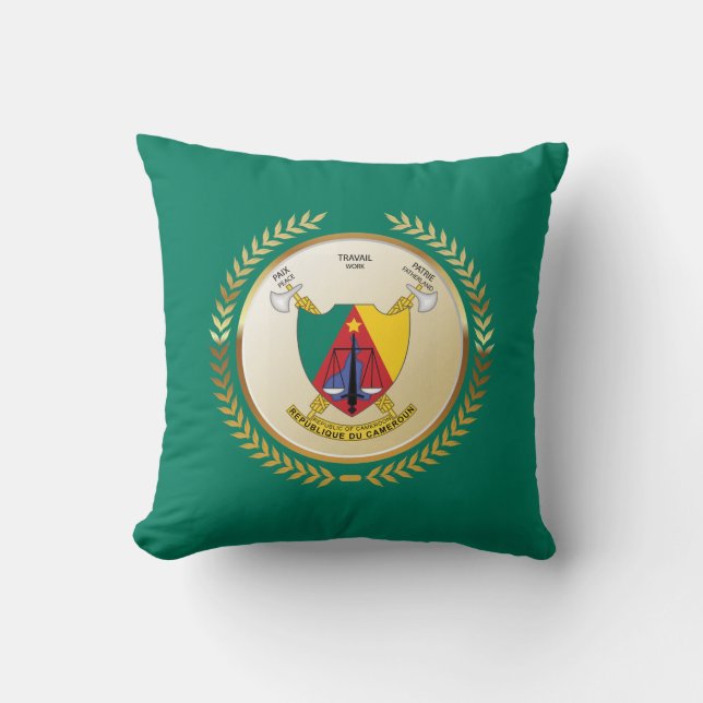 Cameroon Coat of Arms Cushion (Front)