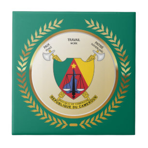 Cameroon Coat of Arms Tile