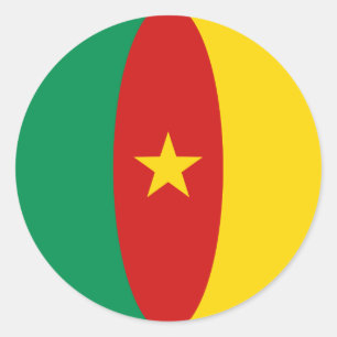 Cameroon Fisheye Flag Sticker
