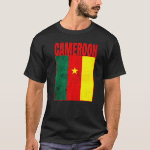 Cameroon Flag African Country Retro Vintage Grunge T-Shirt