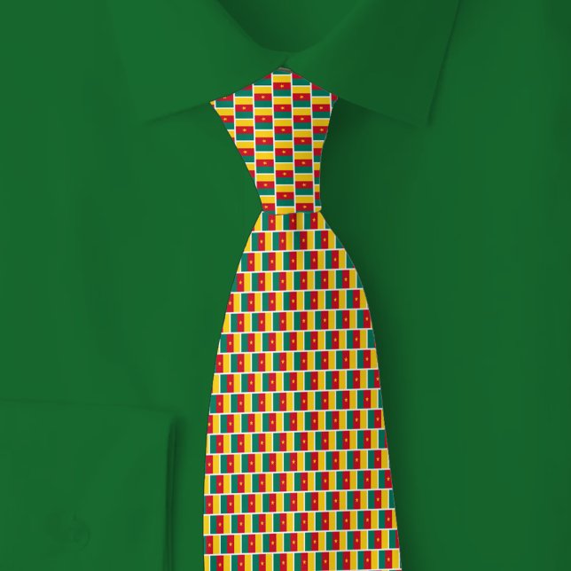 Cameroon Flag Brick Pattern Tie (Creator Uploaded)