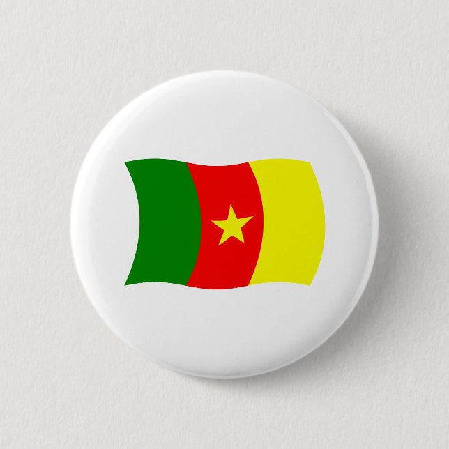 Cameroon Flag Button (Front)