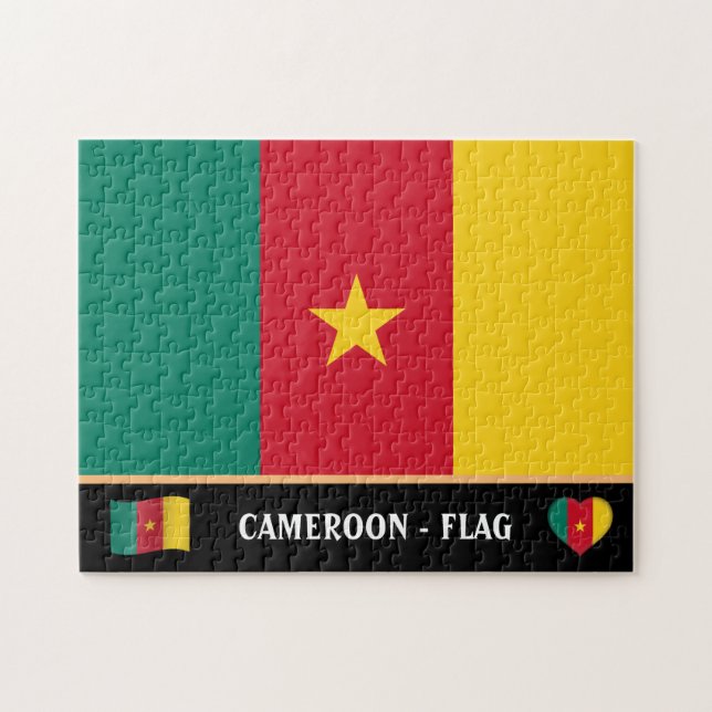 Cameroon Flag & Cameroon country / Cameroon Jigsaw Puzzle (Horizontal)