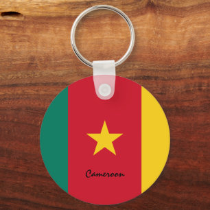 Cameroon Flag & Cameroon patriots / sports Key Ring