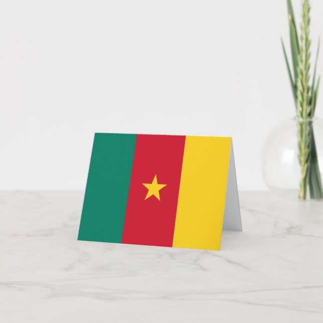 Cameroon Flag Card (Front)