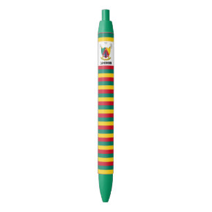 Cameroon Flag Cute Patriotic Black Ink Pen