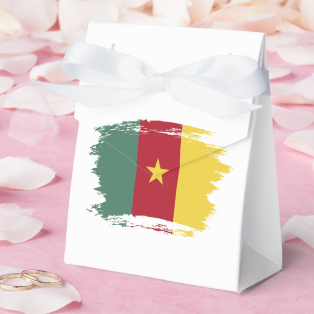 Cameroon flag favour box (Wedding)