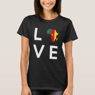 Cameroon Flag Love Africa Continent Silhouette Cam T-Shirt
