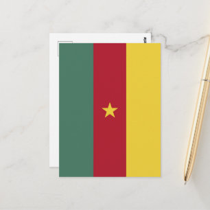 Cameroon flag postcard